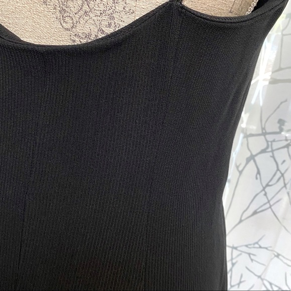 Vintage Giorgio Armani black ribbed sleeveless square neck low back maxi dress - Picture 8 of 9